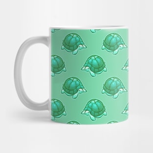 Aqua Green Turtle Pattern Mug